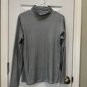 NWOT Croft & Barrow Navy Striped Turtleneck